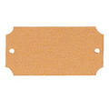 Satin Brass Plate w/Notched Corners & 2 Holes (2 1/2"x1 1/4")